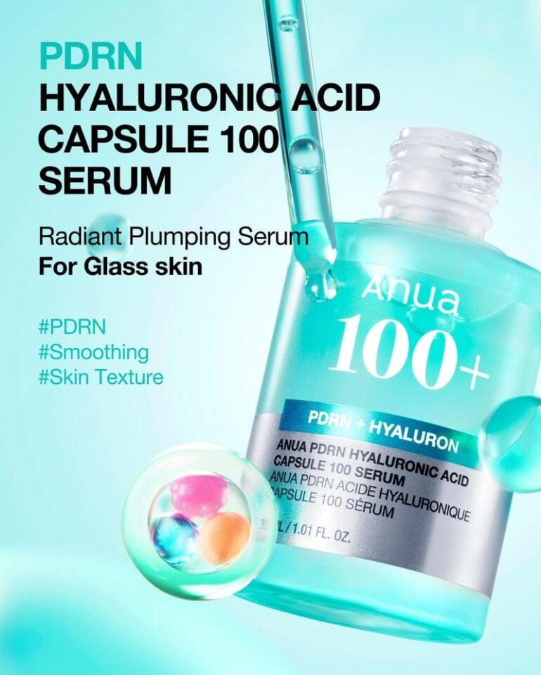 ANUA PDRN Hyaluronic Acid Capsule 100 Serum - PDRN & Hyalüronik Asitli Derin Nem Serumu 30ml
