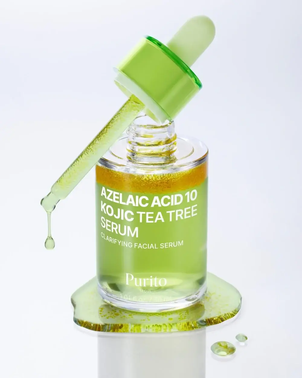 Purito Azelaic Acid 10% + Kojic Acid & Tea Tree Serum – Akne Karşıtı, Leke Düzeltici Serum - 30 ml