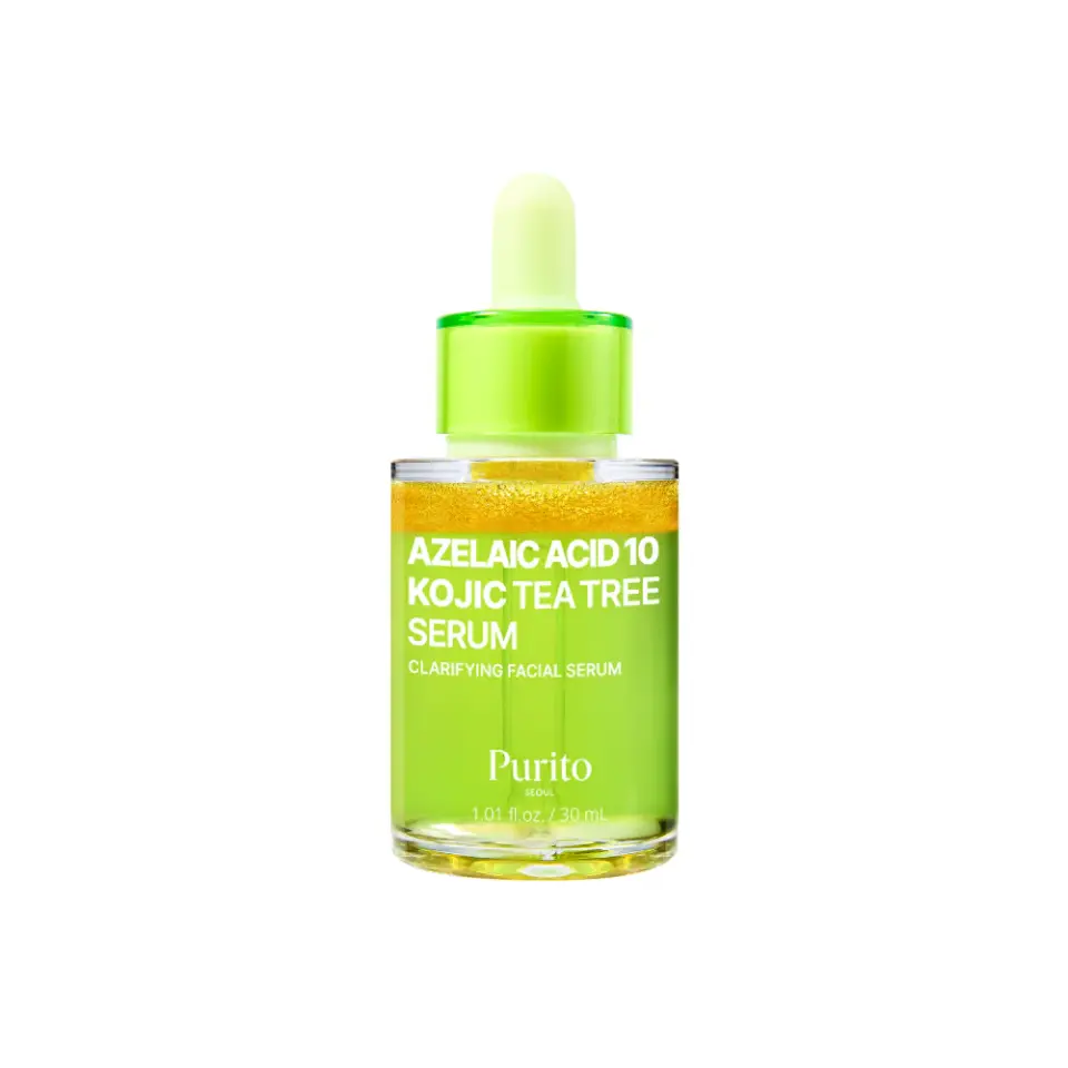 Purito Azelaic Acid 10% + Kojic Acid & Tea Tree Serum – Akne Karşıtı, Leke Düzeltici Serum - 30 ml