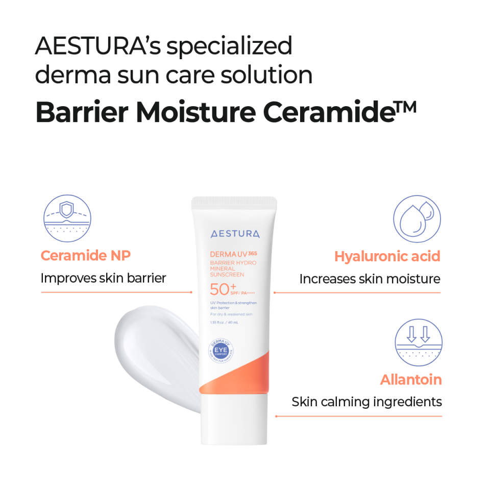 AESTURA Derma UV365 Barrier Hidro Mineral Güneş Kremi SPF 50+ PA++++ 40ml