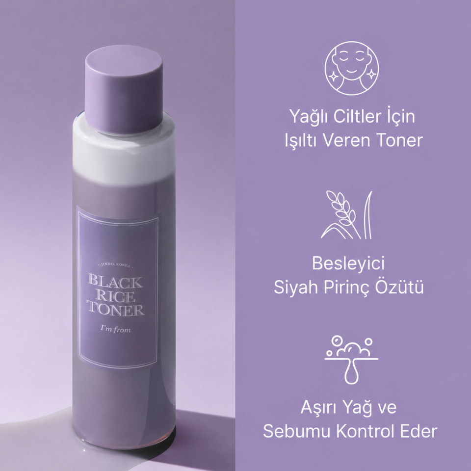 I’m From Black Rice Toner 150 ml - Siyah Pirinç Özlü Nemlendirici Tonik