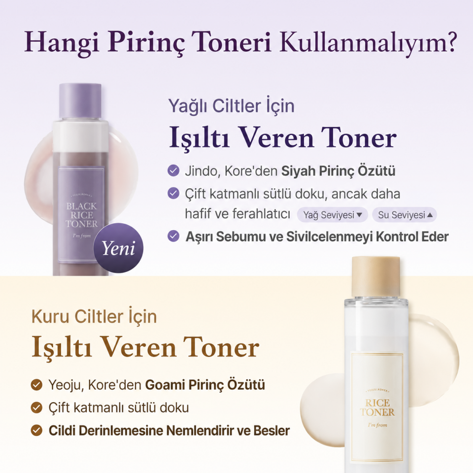 I’m From Black Rice Toner 150 ml - Siyah Pirinç Özlü Nemlendirici Tonik