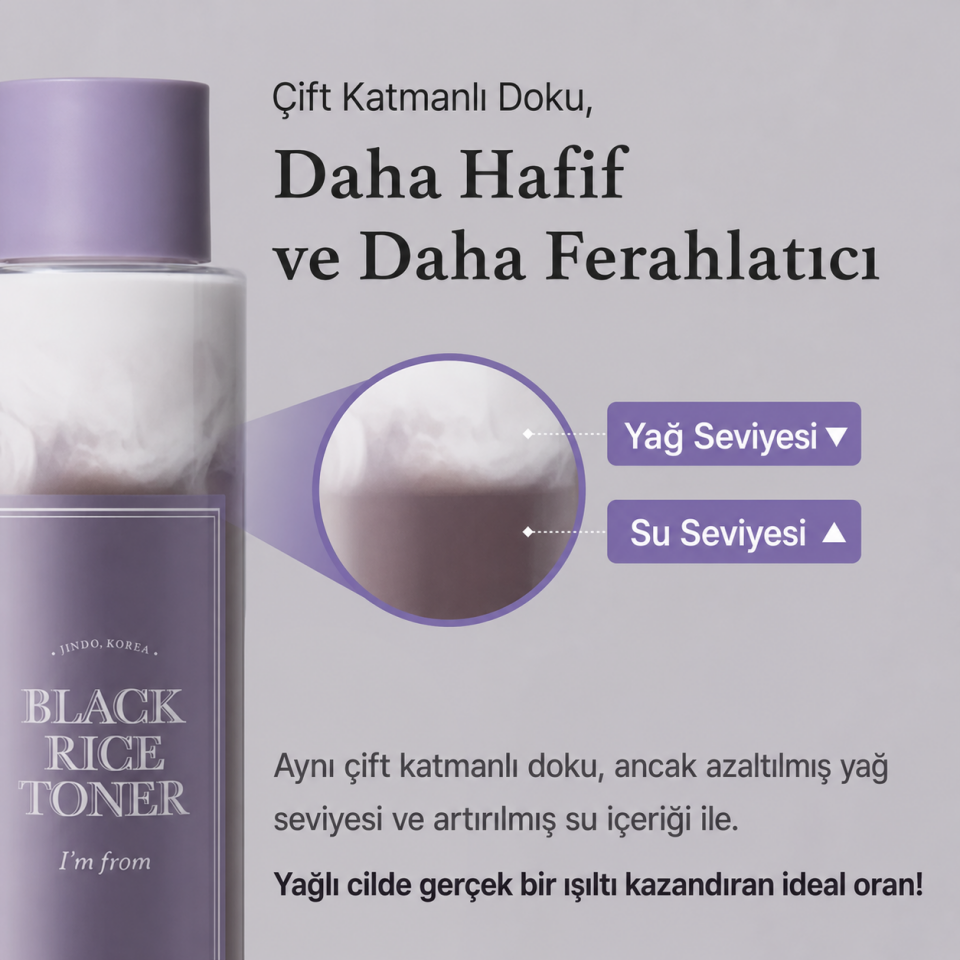 I’m From Black Rice Toner 150 ml - Siyah Pirinç Özlü Nemlendirici Tonik