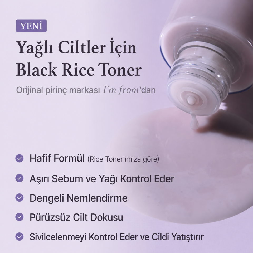 I’m From Black Rice Toner 150 ml - Siyah Pirinç Özlü Nemlendirici Tonik